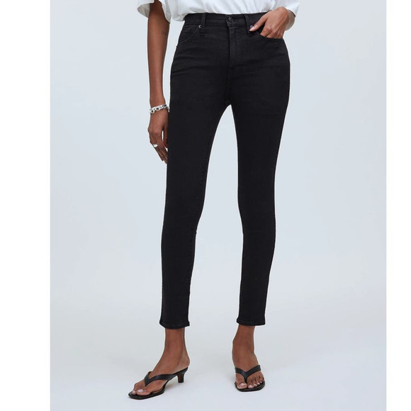 Madewell 10'' High-Rise Skinny Black Jeans Size W26 - Picture 1 of 6